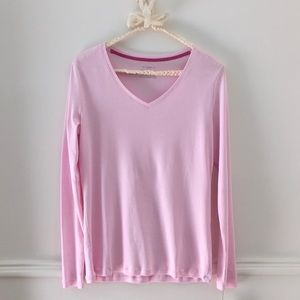Talbots long-sleeve Tee Pink NWT